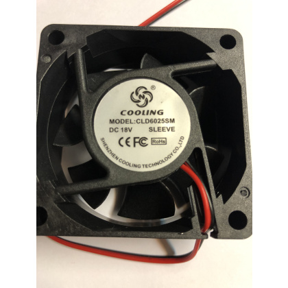 ВЕНТИЛЯТОР охлаждения для индукционных плит  60х60х25 DC 18V, 2 pin - изображение 3
