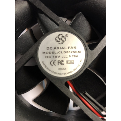 ВЕНТИЛЯТОР охлаждения для индукционных плит  80х80х25 DC 18V, 2 pin - изображение 3