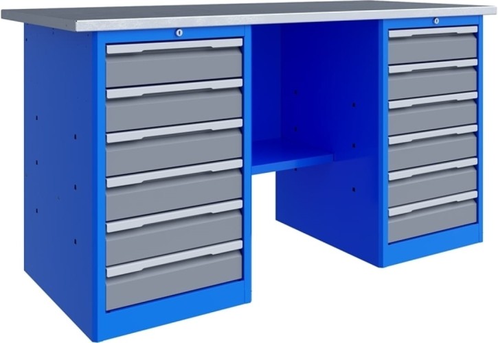 Верстак двухтумбовый ВЕРСТАКОФФ TNC 161.66.1 125206