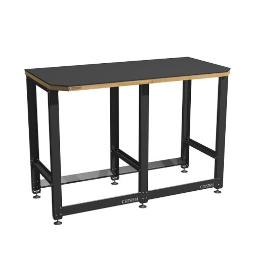 Верстак с металлической столешницей СОРОКИН Standart и траверсами для хранения колес 35.43