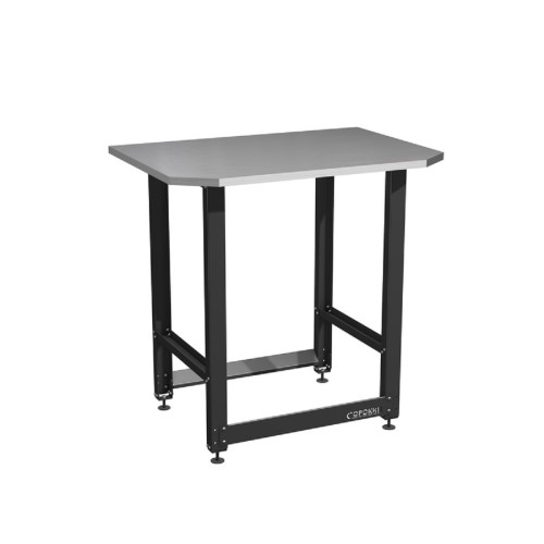 Верстак с оцинкованной столешницей СОРОКИН Small и траверсами для хранения мотоколес 35.21