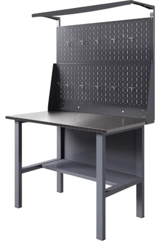 Верстак слесарный бестумбовый GREENBERG VERSTAK_T0_P2_1200 с перфопанелью двойной