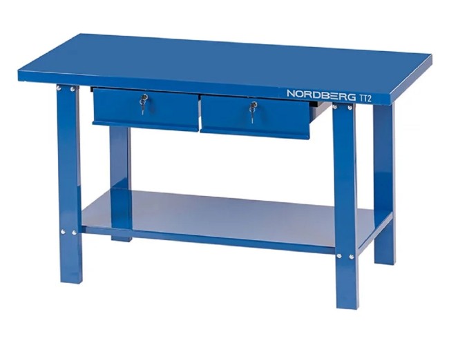 Верстак слесарный бестумбовый NORDBERG TT2 2 подвесных ящика