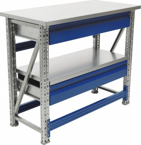 Верстак слесарный бестумбовый ПРАКТИК Master (№105) MT100.MF1/MF1.201