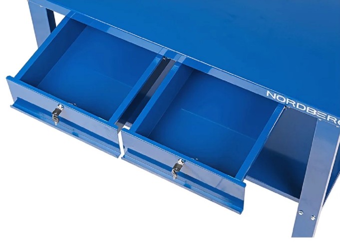 Верстак слесарный бестумбовый NORDBERG TT2 2 подвесных ящика - изображение 3