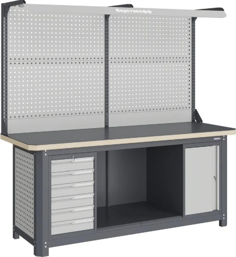 Верстак слесарный четырехтумбовый ВЕРСТАКОФФ MCN 2052.S67.11-2F 111408