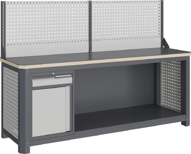 Верстак слесарный четырехтумбовый ВЕРСТАКОФФ MCN 2052.S8.111-1 111340