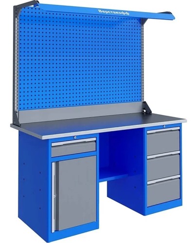 Верстак слесарный двухтумбовый ВЕРСТАКОФФ TNC 161.38.1-2F 125175