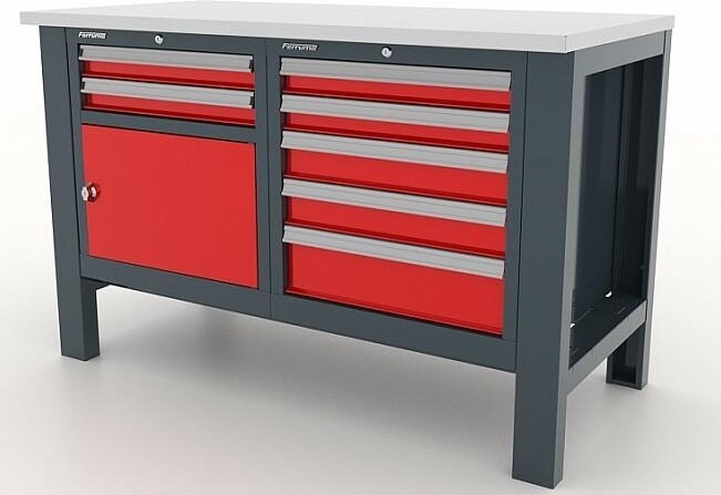 Верстак слесарный двухтумбовый FERRUM "PREMIUM" 11.3125 красный 11.3125