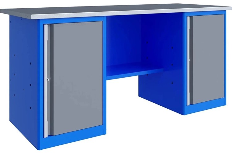 Верстак слесарный двухтумбовый ВЕРСТАКОФФ TNC 201.77.3 125428