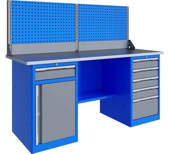 Верстак слесарный двухтумбовый ВЕРСТАКОФФ TNC 201.58.3-1 125413