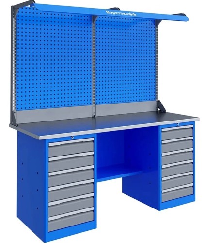 Верстак слесарный двухтумбовый ВЕРСТАКОФФ TNC 201.66.3-2F 125419