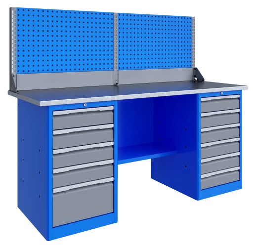 Верстак слесарный двухтумбовый ВЕРСТАКОФФ TNC 201.56.3-1 125405