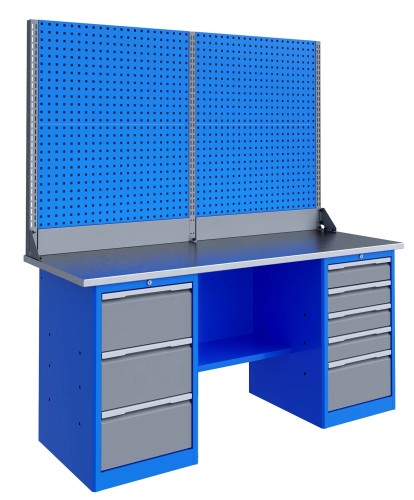 Верстак слесарный двухтумбовый ВЕРСТАКОФФ TNC 201.35.3-2 125359