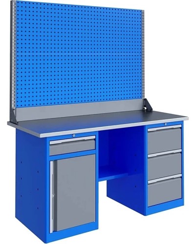 Верстак слесарный двухтумбовый ВЕРСТАКОФФ TNC 161.38.1-2 125242