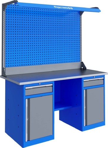 Верстак слесарный двухтумбовый ВЕРСТАКОФФ TNC 161.78.1-2F 125217