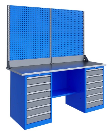 Верстак слесарный двухтумбовый ВЕРСТАКОФФ TNC 201.66.3-2 125418