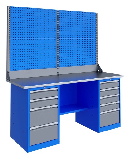 Верстак слесарный двухтумбовый ВЕРСТАКОФФ TNC 201.45.3-2 125386