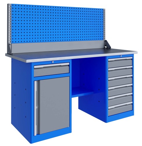 Верстак слесарный двухтумбовый ВЕРСТАКОФФ TNC 161.68.1-1 125259