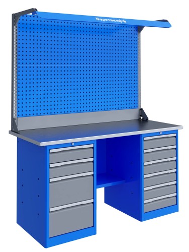 Верстак слесарный двухтумбовый ВЕРСТАКОФФ TNC 161.46.1-2F 125184