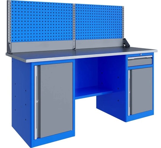 Верстак слесарный двухтумбовый ВЕРСТАКОФФ TNC 201.78.3-1 125433