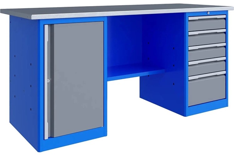 Верстак слесарный двухтумбовый ВЕРСТАКОФФ TNC 201.57.3 125408