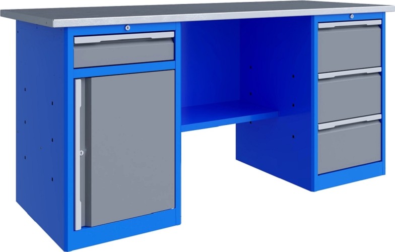 Верстак слесарный двухтумбовый ВЕРСТАКОФФ TNC 181.38.2 125332