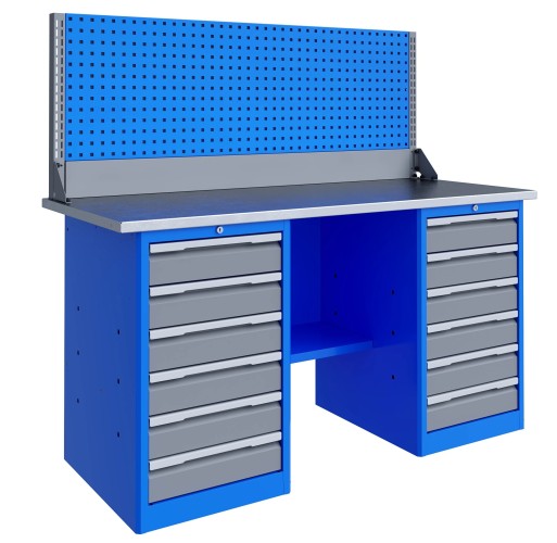 Верстак слесарный двухтумбовый ВЕРСТАКОФФ TNC 161.66.1-1 125207