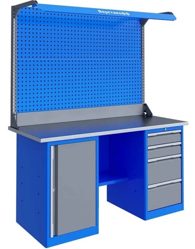 Верстак слесарный двухтумбовый ВЕРСТАКОФФ TNC 201.47.3-2F 125395