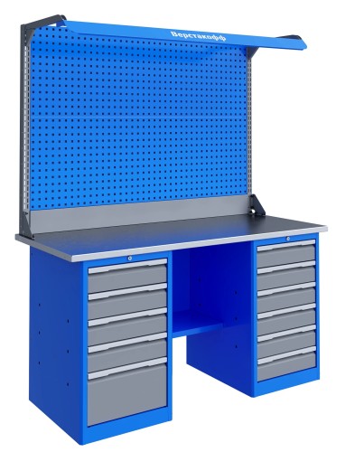 Верстак слесарный двухтумбовый ВЕРСТАКОФФ TNC 161.56.1-2F 125199