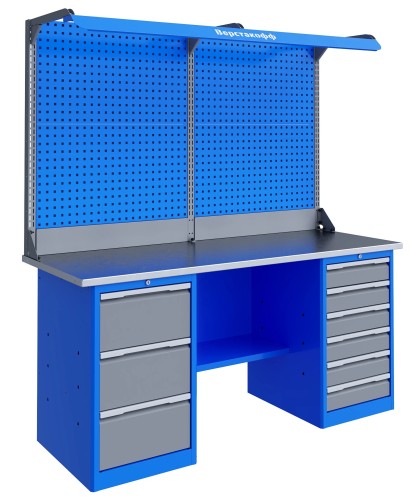 Верстак слесарный двухтумбовый ВЕРСТАКОФФ TNC 201.36.3-2F 125364