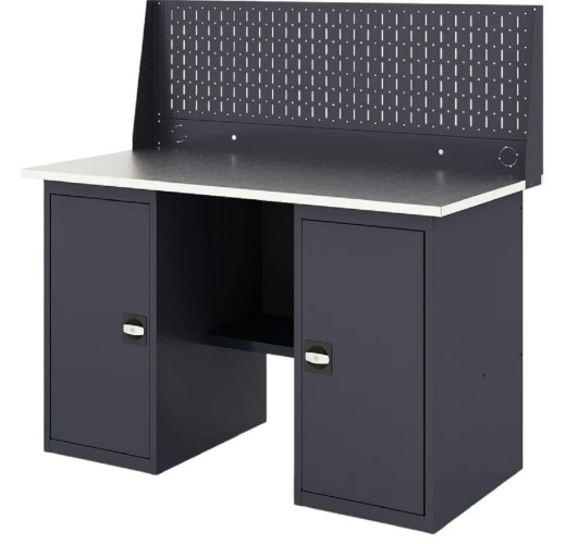 Верстак слесарный двухтумбовый GREENBERG VERSTAK_Т2_Р1_1400 с перфопанелью одинарной