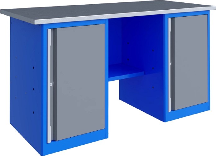 Верстак слесарный двухтумбовый ВЕРСТАКОФФ TNC 161.77.1 125212