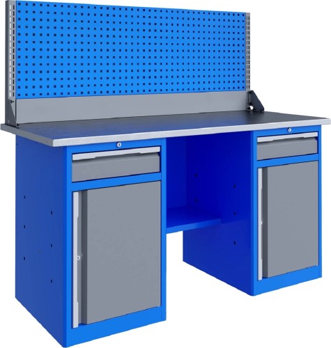 Верстак слесарный двухтумбовый ВЕРСТАКОФФ TNC 161.88.1-1 125263