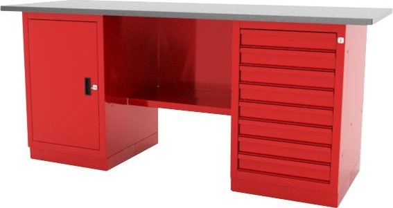 Верстак слесарный двухтумбовый FERRUM "CLASSIC" 01.208L-9007 серый 01.208L-