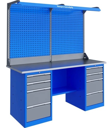 Верстак слесарный двухтумбовый ВЕРСТАКОФФ TNC 201.44.3-2F 125383