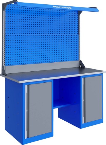 Верстак слесарный двухтумбовый ВЕРСТАКОФФ TNC 161.77.1-2F 125214