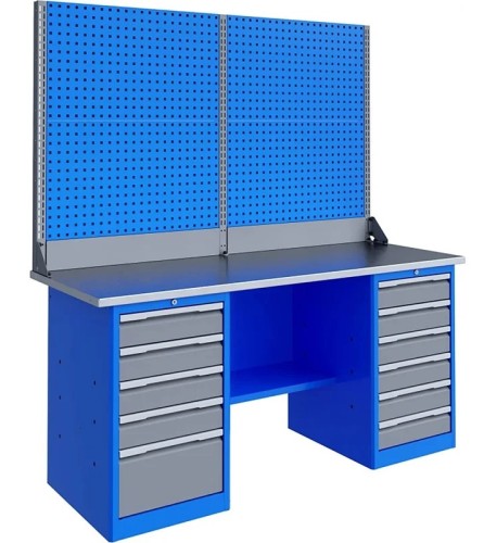 Верстак слесарный двухтумбовый ВЕРСТАКОФФ TNC 201.56.3-2 125406