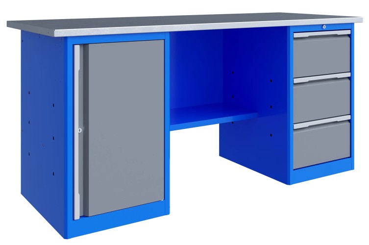 Верстак слесарный двухтумбовый ВЕРСТАКОФФ TNC 201.37.3 125365