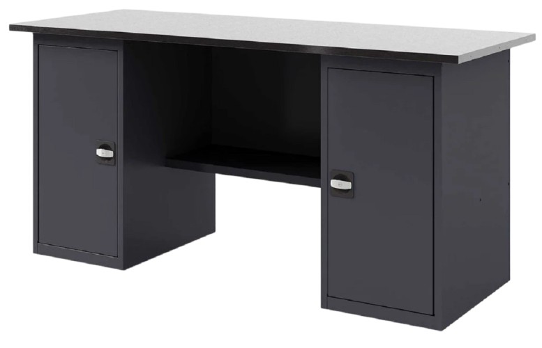 Верстак слесарный двухтумбовый GREENBERG VERSTAK_Т2_1800 с дверцей