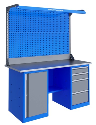 Верстак слесарный двухтумбовый ВЕРСТАКОФФ TNC 161.47.1-2F 125187