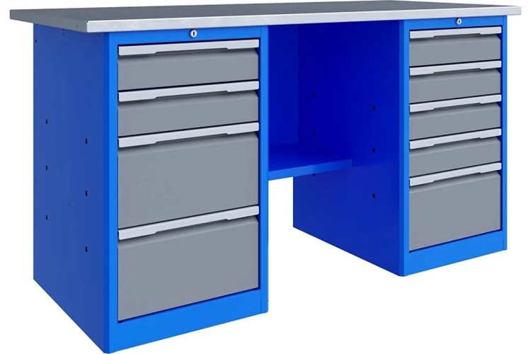 Верстак слесарный двухтумбовый ВЕРСТАКОФФ TNC 201.45.3 125384