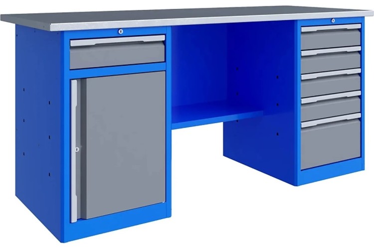 Верстак слесарный двухтумбовый ВЕРСТАКОФФ TNC 201.58.3 125412