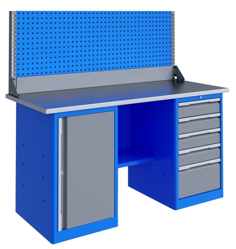 Верстак слесарный двухтумбовый ВЕРСТАКОФФ TNC 161.57.1-1 125201