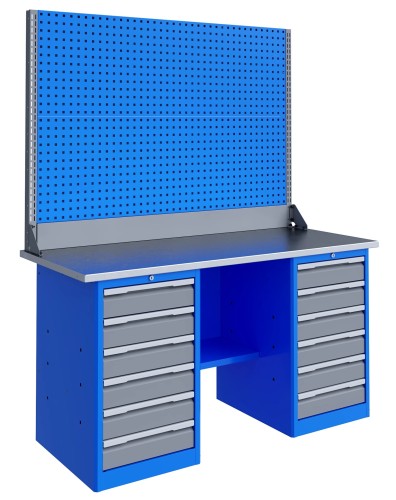 Верстак слесарный двухтумбовый ВЕРСТАКОФФ TNC 161.66.1-2 125253