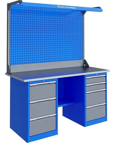 Верстак слесарный двухтумбовый ВЕРСТАКОФФ TNC 161.34.1-2F 125163