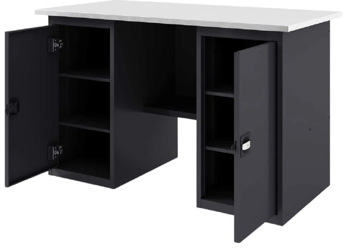 Верстак слесарный двухтумбовый GREENBERG VERSTAK_Т2_1600 с дверцей - изображение 2