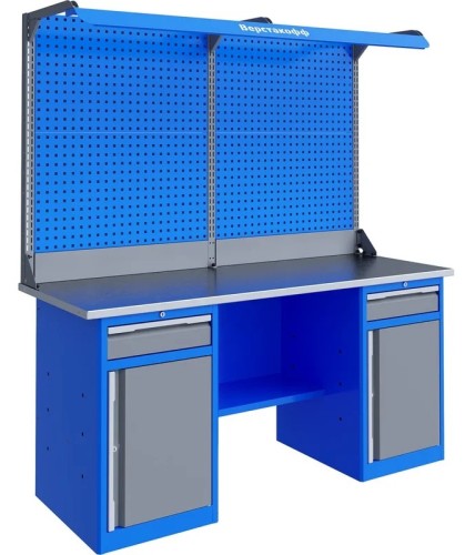 Верстак слесарный двухтумбовый ВЕРСТАКОФФ TNC 201.88.3-2F 125439