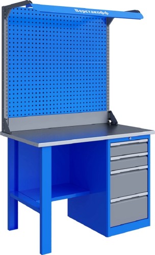 Верстак слесарный однотумбовый ВЕРСТАКОФФ TNC 121.14.1-2F 125109