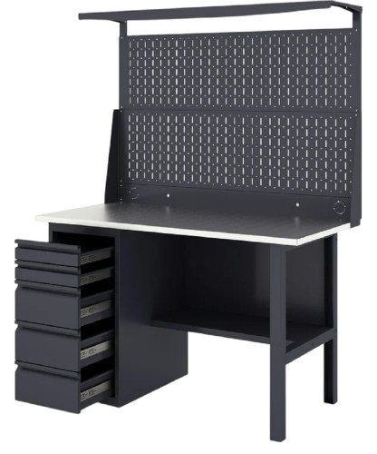 Верстак слесарный однотумбовый GREENBERG VERSTAK_Т1_1800 с дверцей - изображение 2